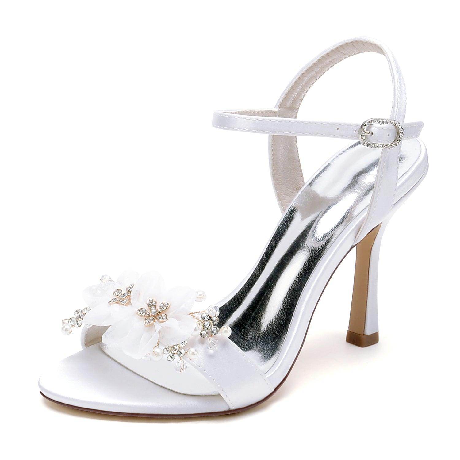 Stiletto Heel 9.5cm Silk-Like Shoes CK0449 - COCOMELODY